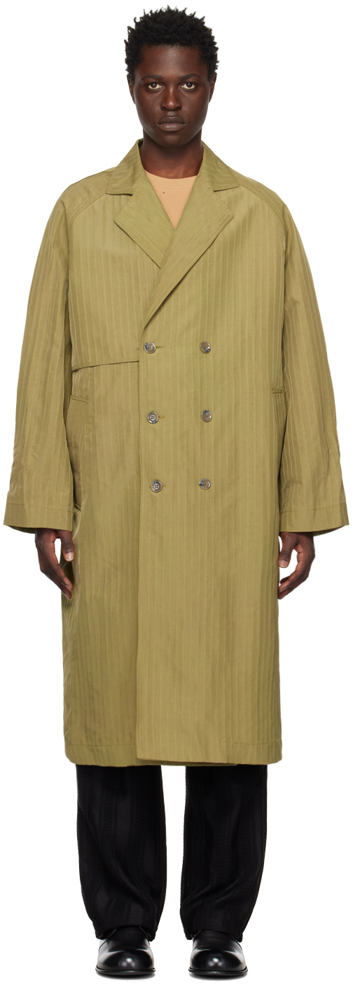 Song for the Mute Green Long Trench Coat