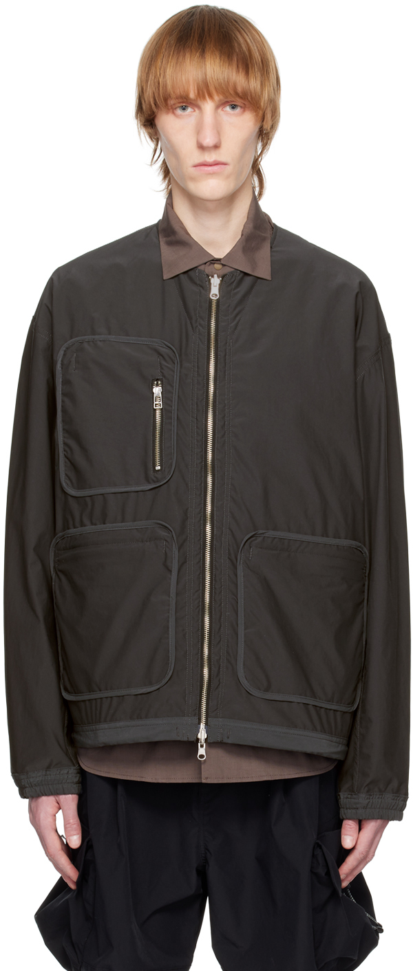 Meanswhile Khaki 4way Reversible Jacket In Charcoal