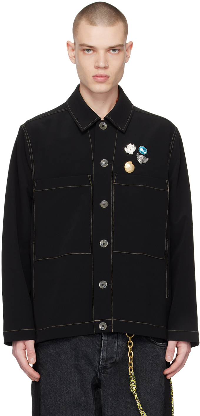 Song for the Mute: Black Patch Pocket Jacket | SSENSE