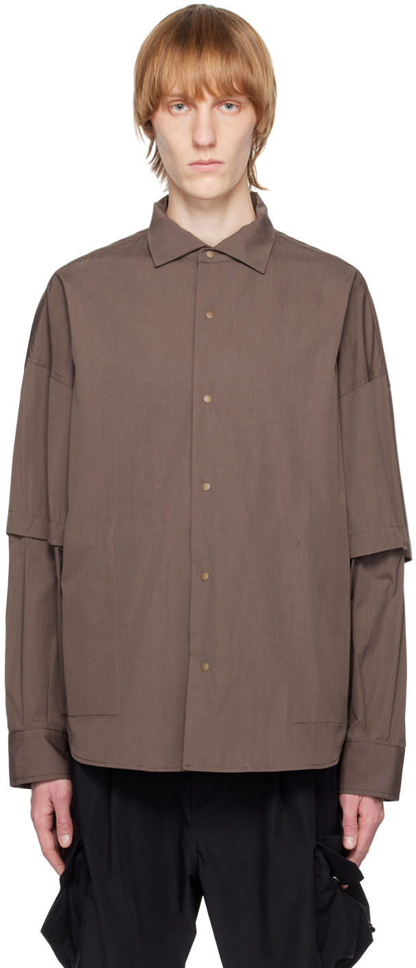 Meanswhile Brown Trinity Shirt In D.brown