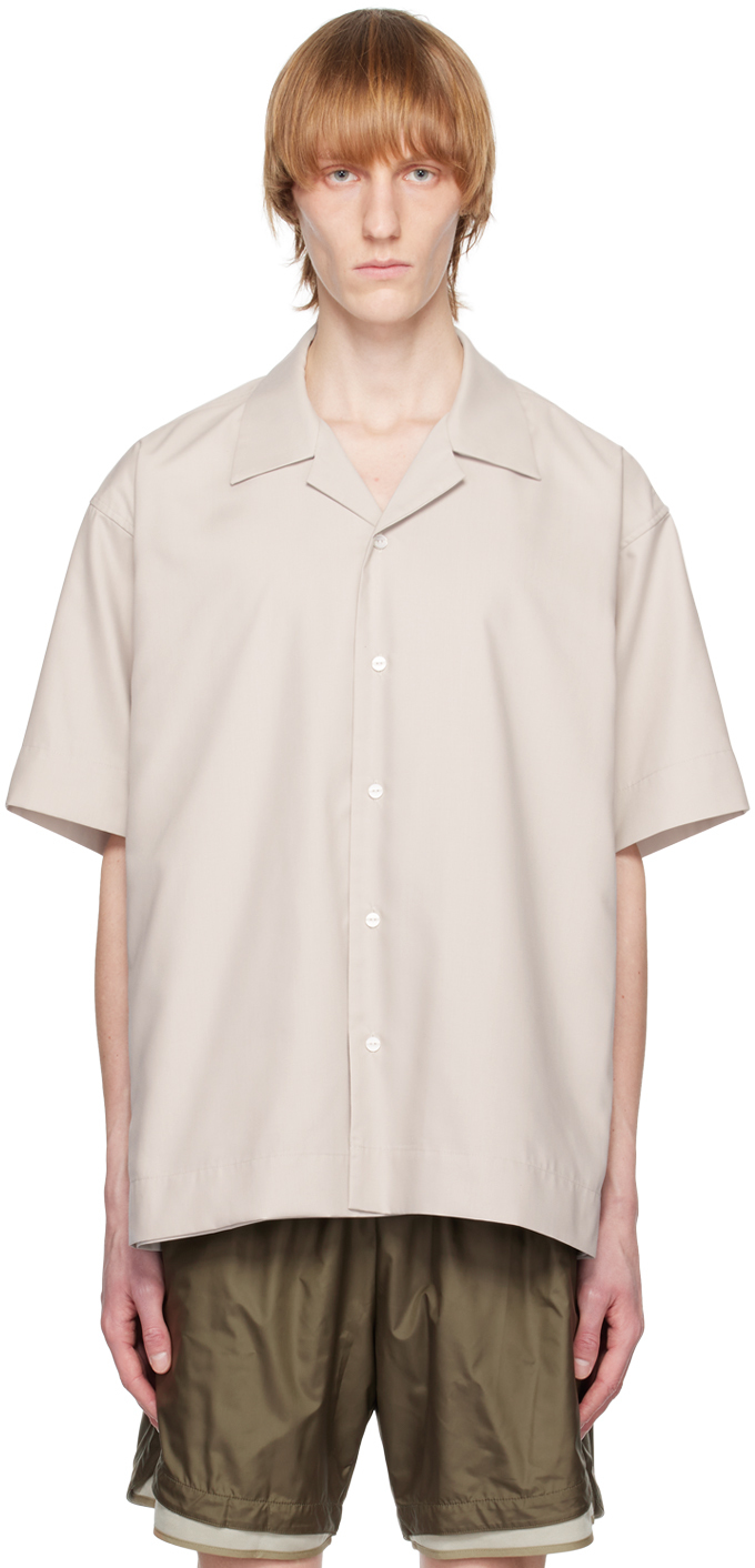 Meanswhile Beige Side Slit Shirt In Ecru