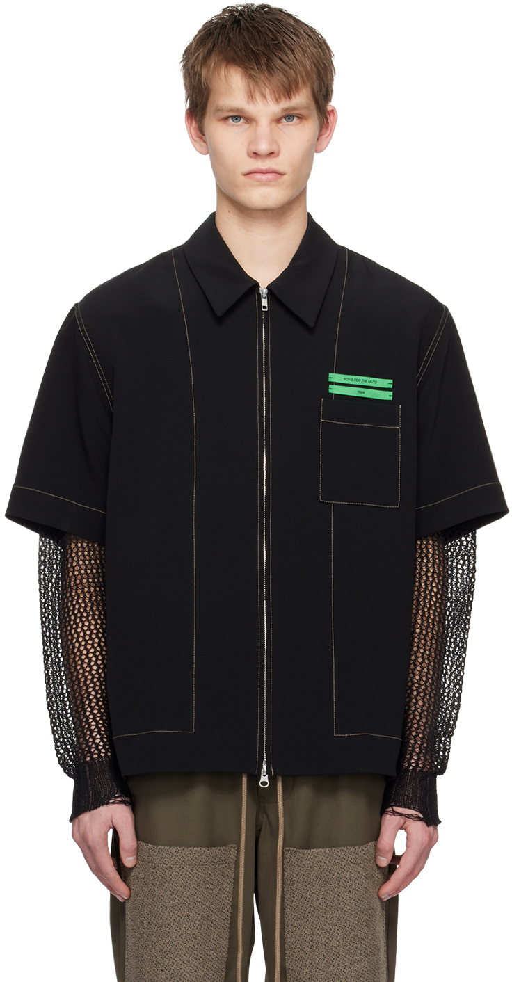 Song for the Mute: Black Patches Shirt | SSENSE