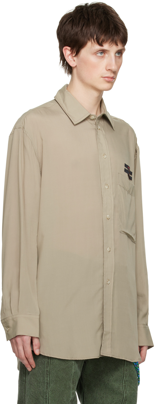 SONG FOR THE MUTE TAUPE PATCH SHIRT 