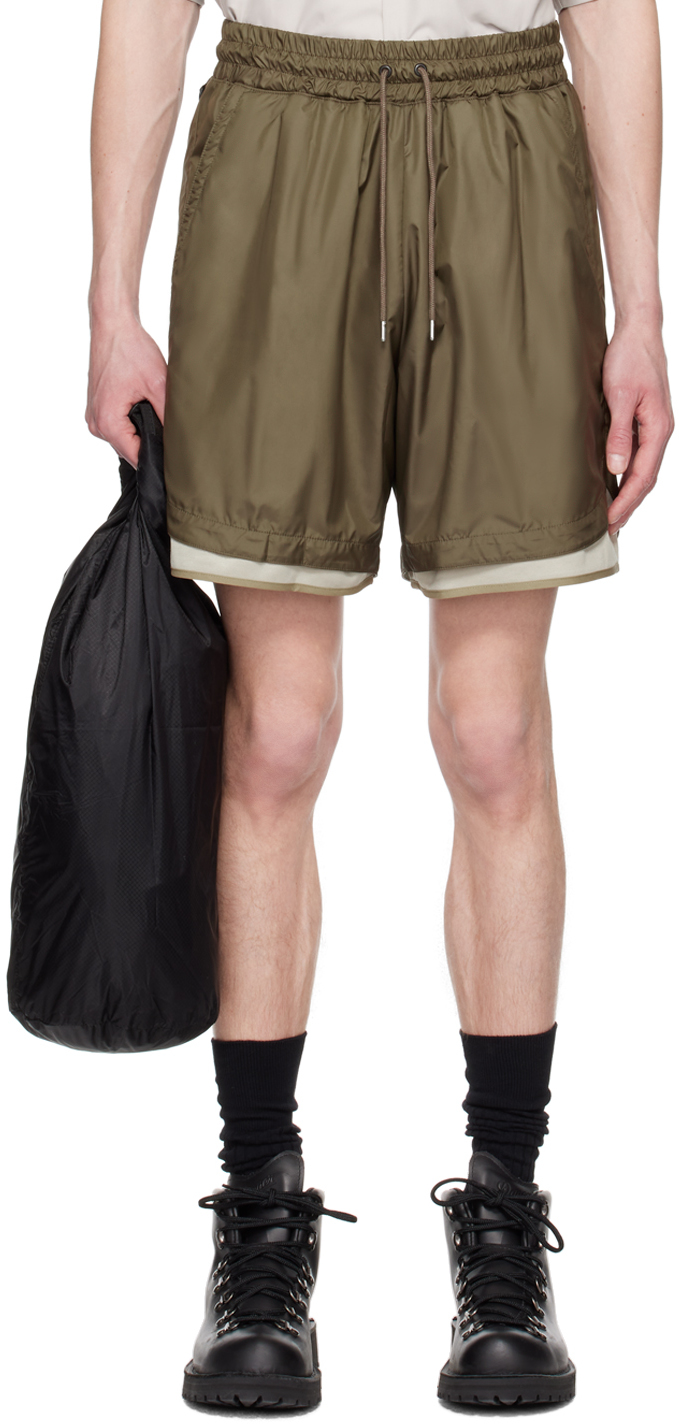 Meanswhile Brown Ice Touch Shorts In D.brown