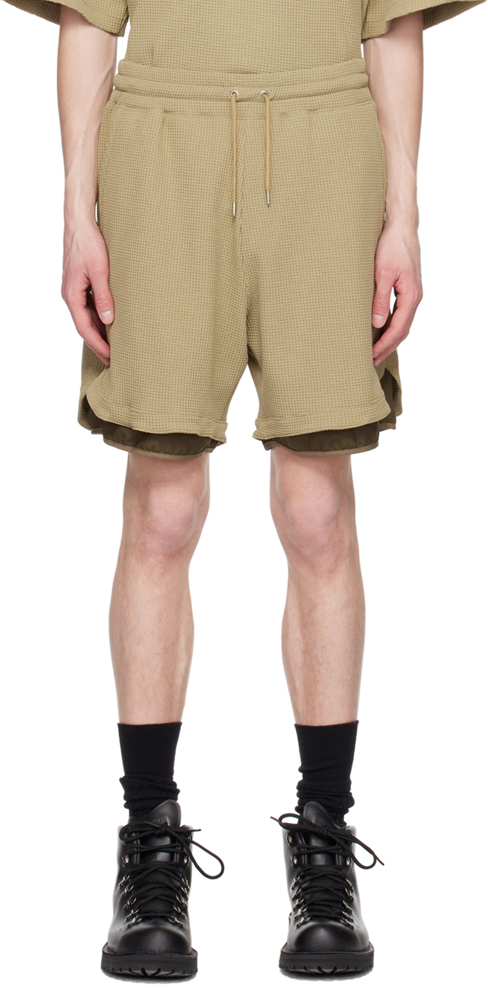 Meanswhile Tan Easy Shorts In Beige