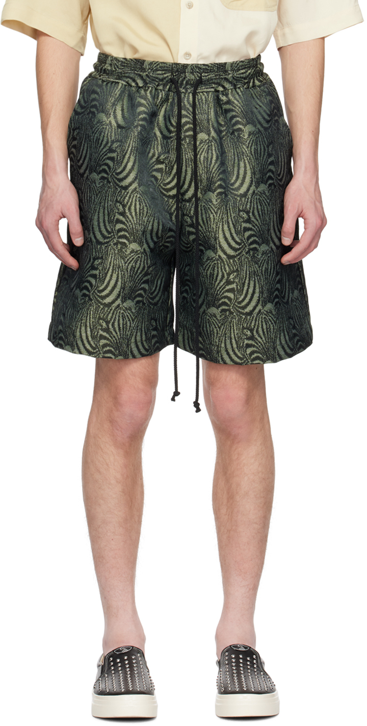 Song For The Mute Green Drawstring Shorts