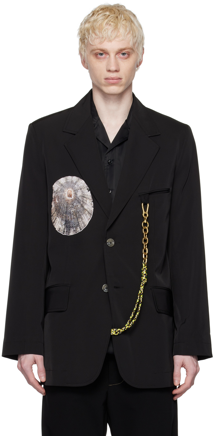 Song for the Mute Black Oversized Limpet Shell Blazer