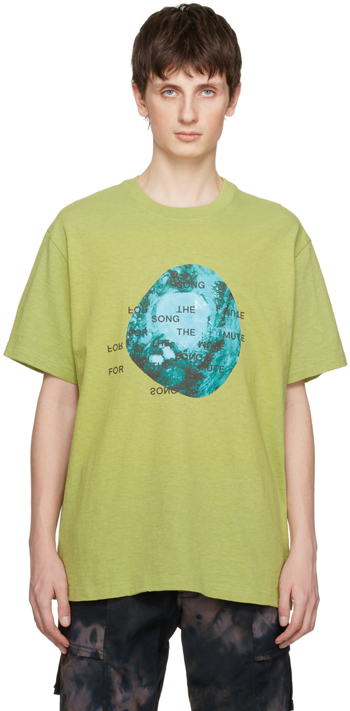 Song For The Mute Green Printed T-shirt