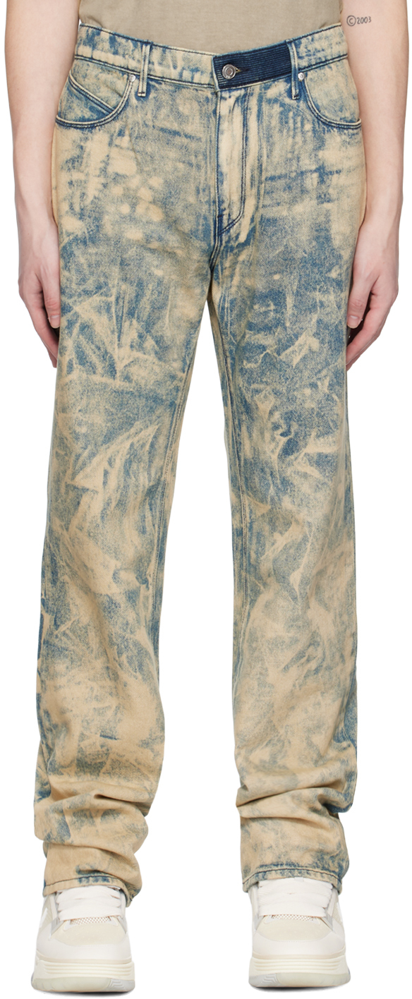 RtA: Blue & Beige Jonas Jeans | SSENSE