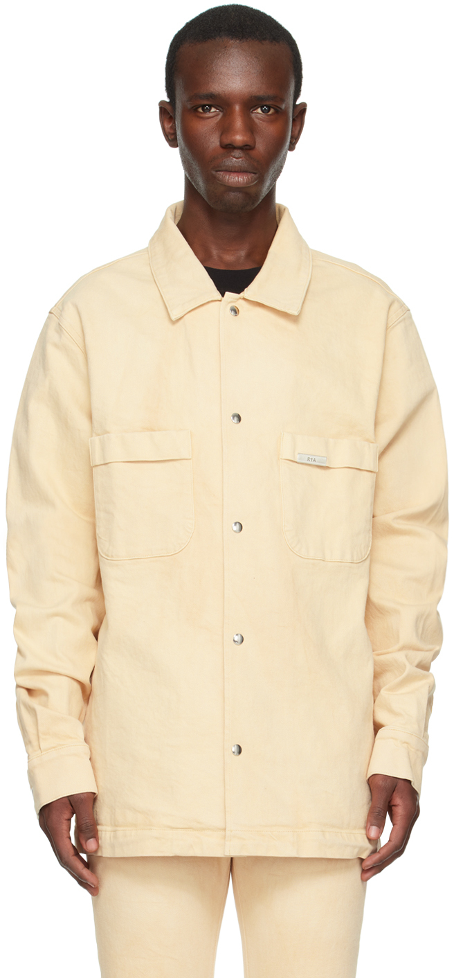 RtA: Beige Samson Denim Shirt | SSENSE