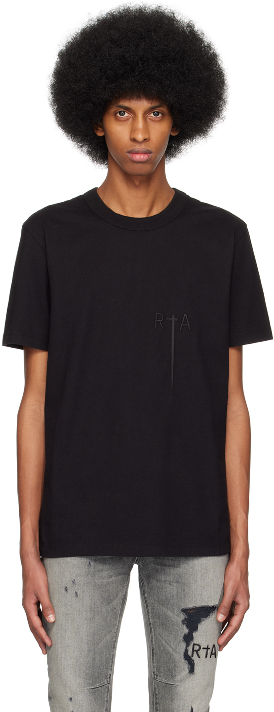 RTA: Black Crewneck T-Shirt | SSENSE