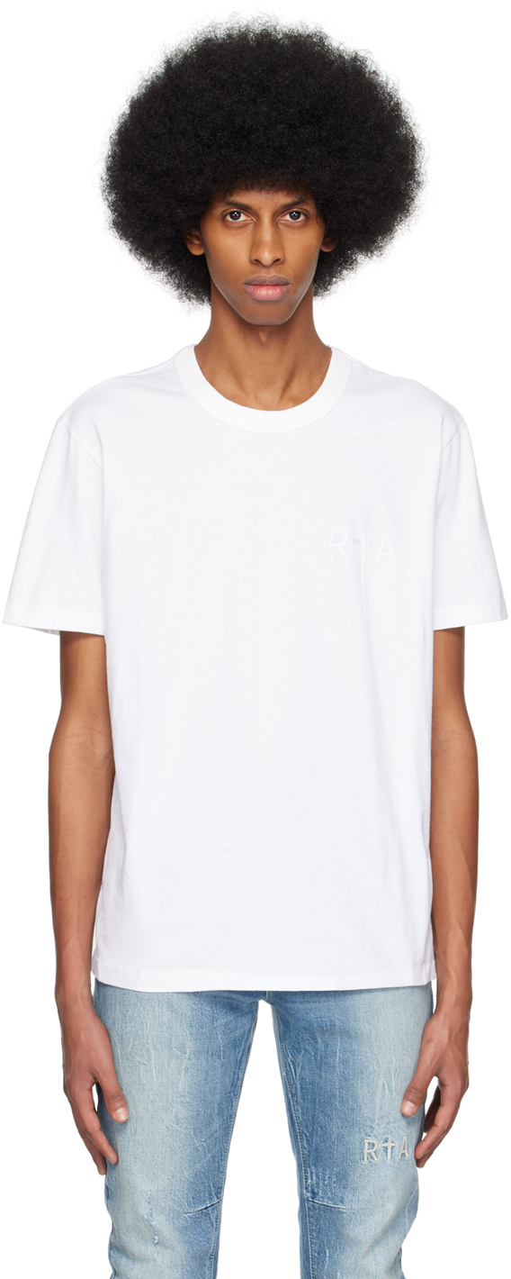 Rta White Crewneck T-shirt In White Dagge
