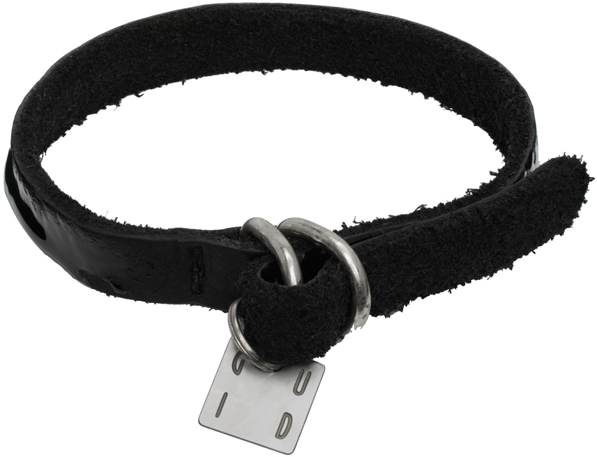 Guidi: Black Leather Bracelet | SSENSE UK