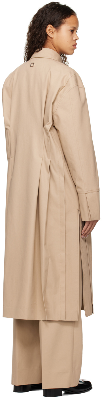 WOOYOUNGMI BEIGE FOLDING COAT 