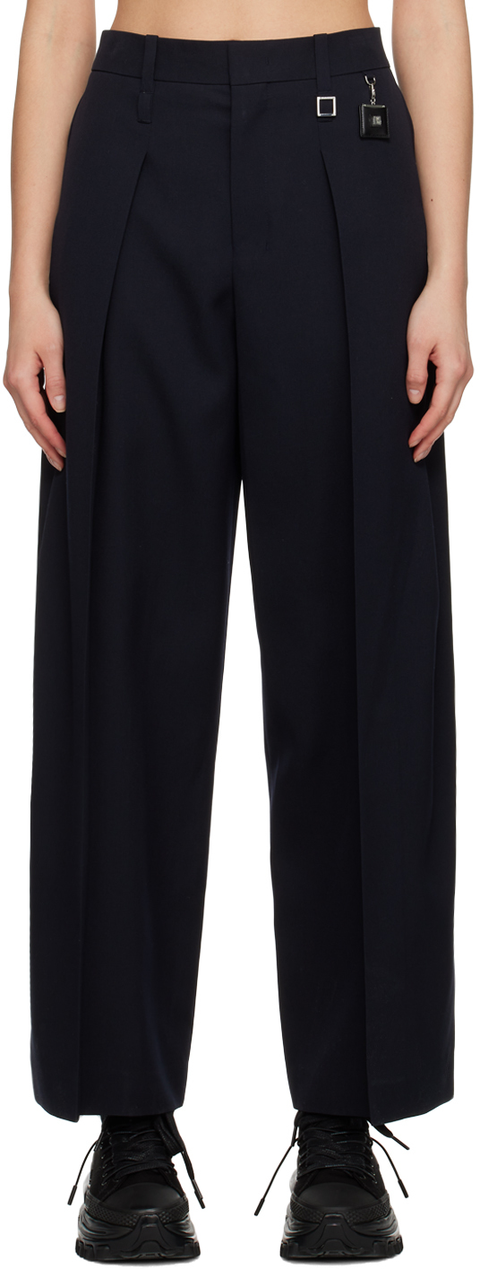 Wooyoungmi Navy Charm Trousers In Navy 972n