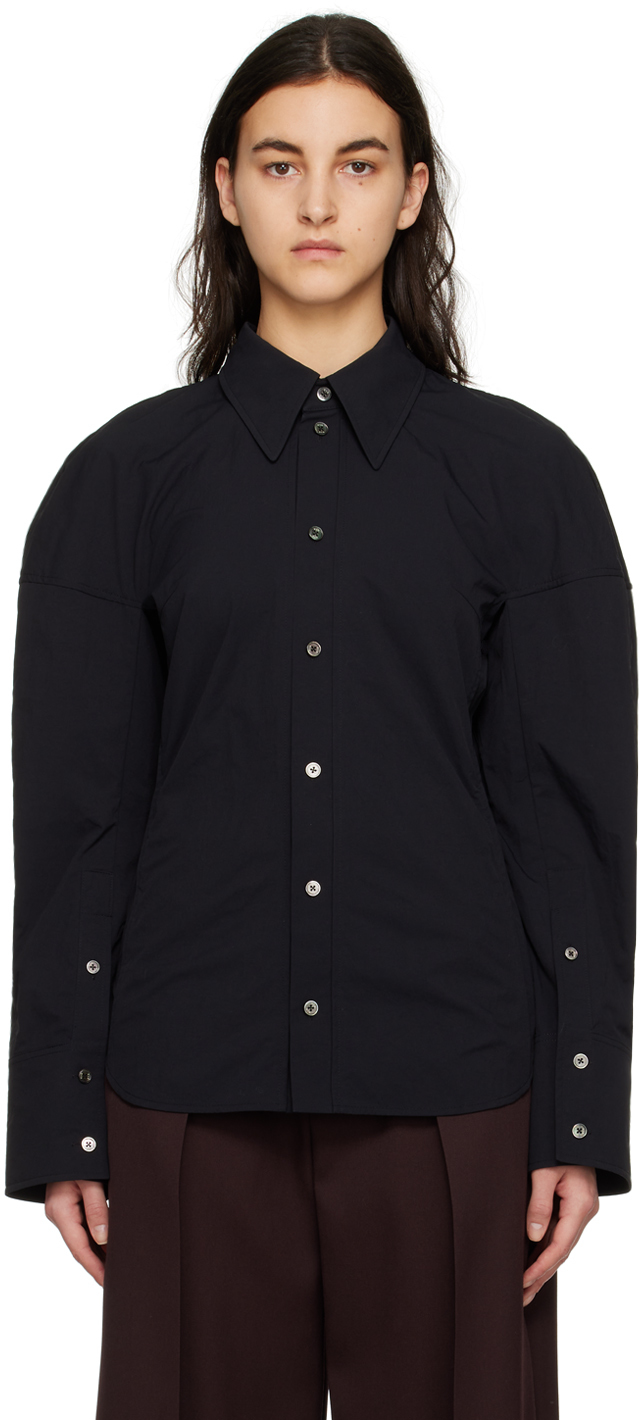 Wooyoungmi Black Puff Shirt In Black 852b