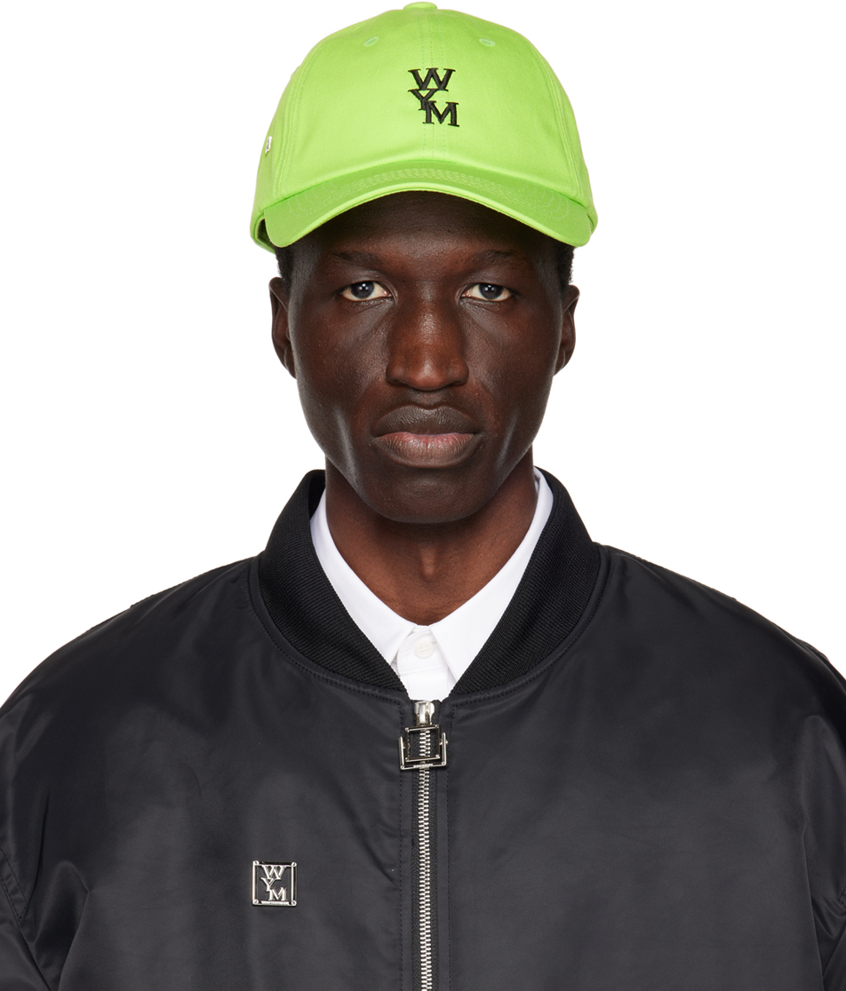 Shop Wooyoungmi Green Embroidered Cap In Fresh Green 994f