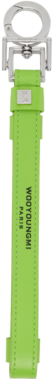 Wooyoungmi Green Embossed Keychain In 615f Fresh Green