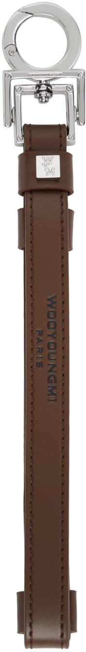 Wooyoungmi Brown Embossed Keychain In 616d Mud