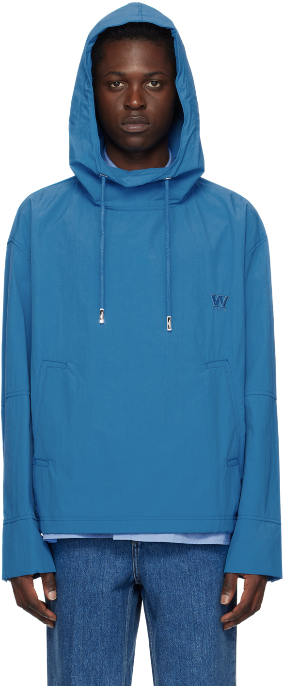 Wooyoungmi Blue Hooded Jacket In 943l Blue