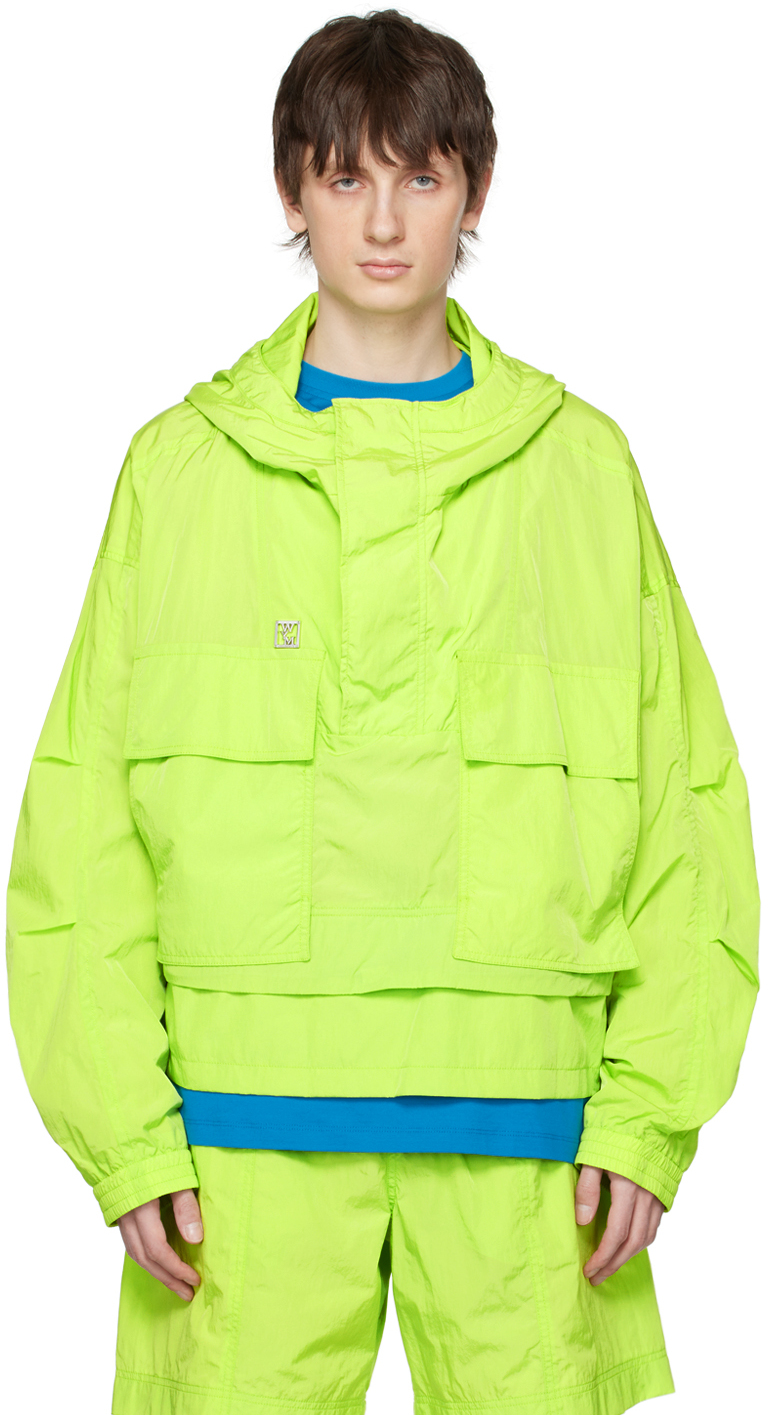 Wooyoungmi Green Paneled Jacket In 939a Lime