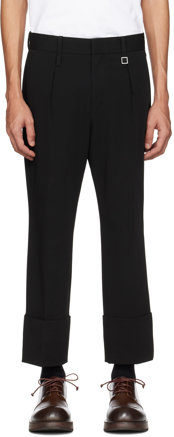 Black Cabra Trousers by WOOYOUNGMI on Sale