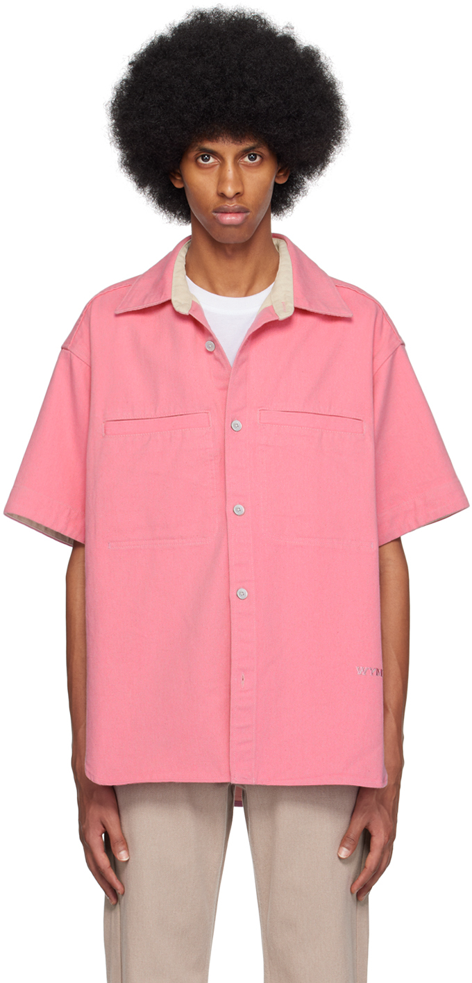 Wooyoungmi Pink Buttoned Denim Shirt In Pink 987p