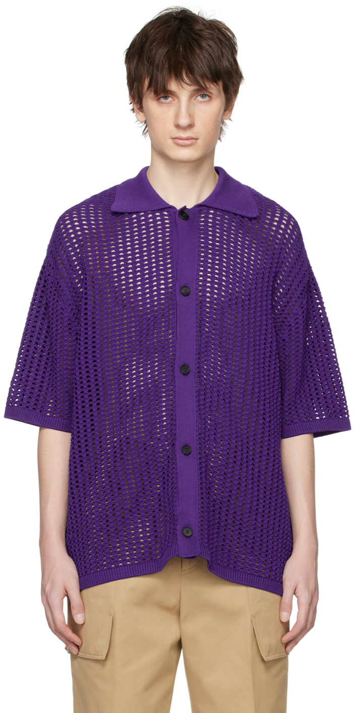 Wooyoungmi Purple Hardware Shirt In Violet 532v