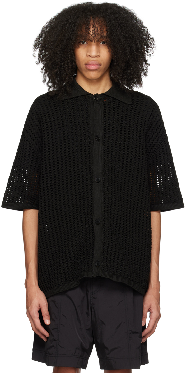 Wooyoungmi Black Buttoned Shirt In Black 534b