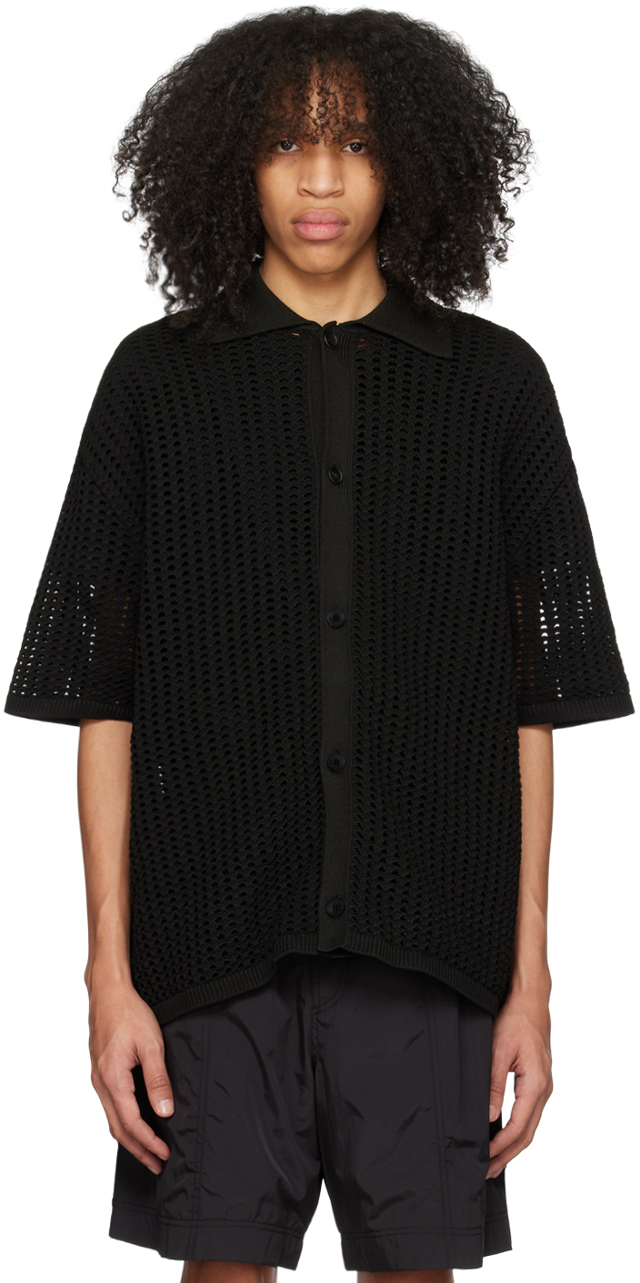 Black Buttoned Shirt by WOOYOUNGMI on Sale