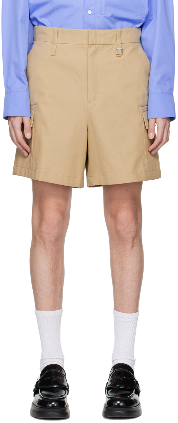 Beige Hardware Shorts