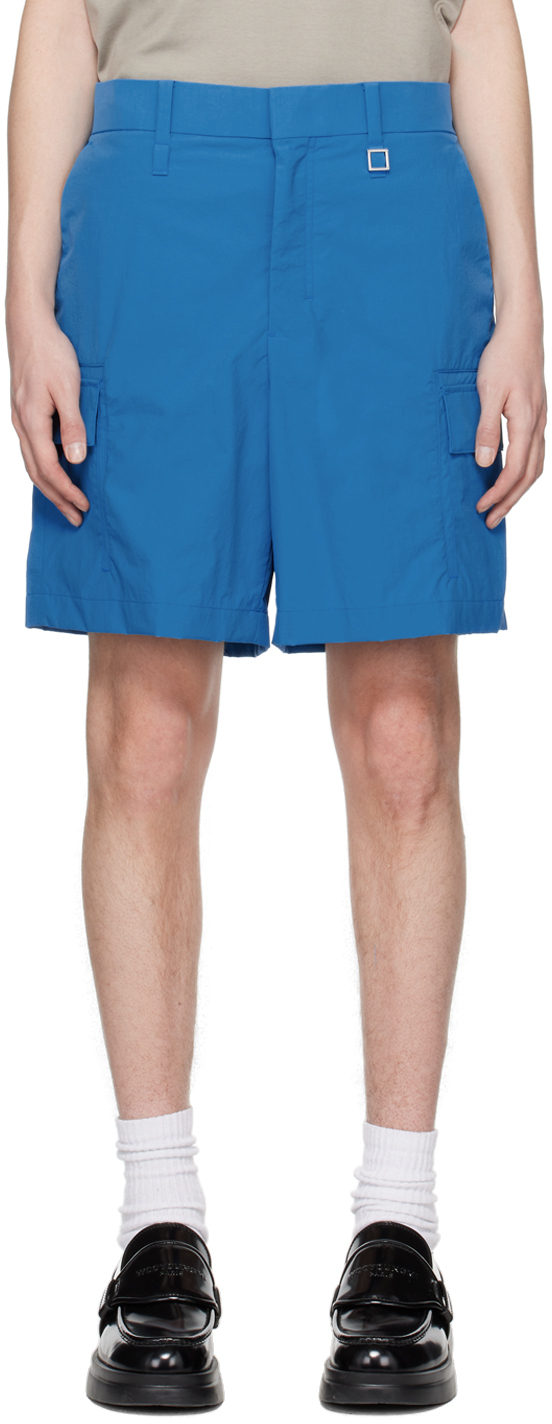 Wooyoungmi Blue Hardware Shorts In Blue 943l