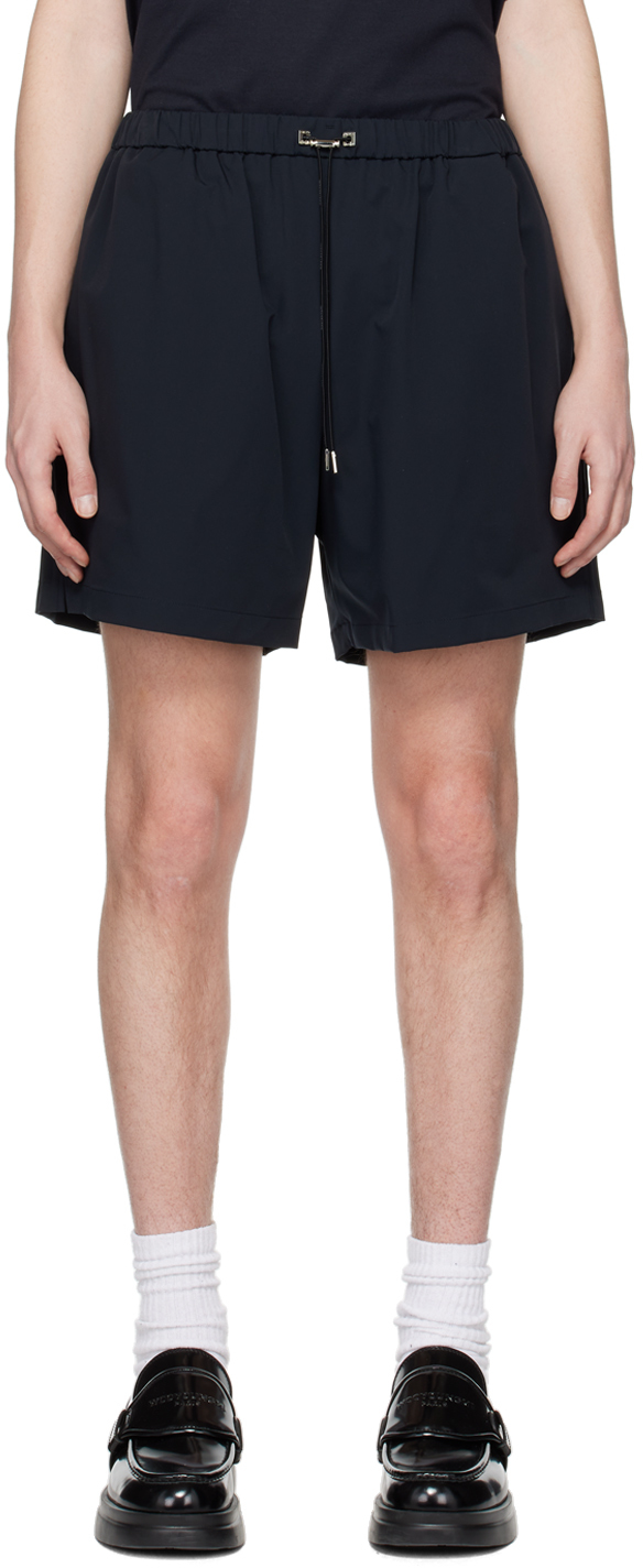 Wooyoungmi Navy Drawstring Shorts In Navy 971n