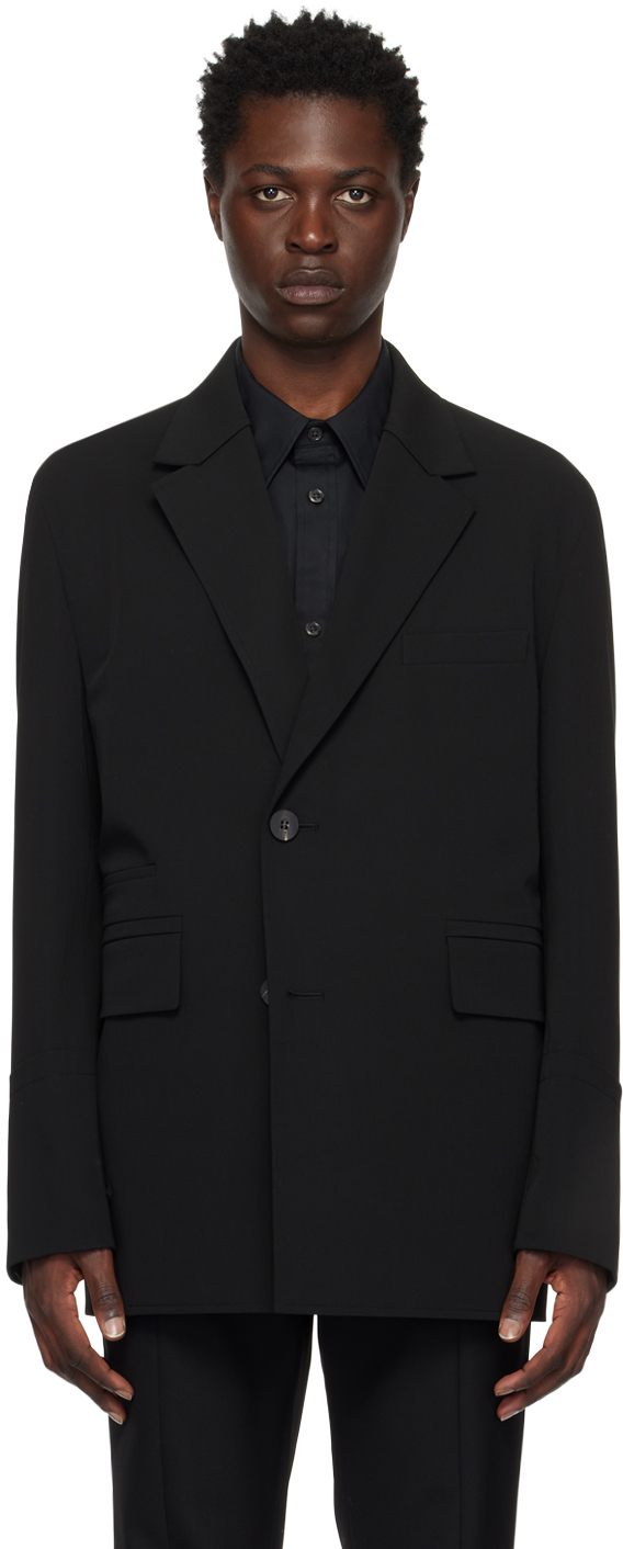 Black Cuff Blazer by WOOYOUNGMI on Sale