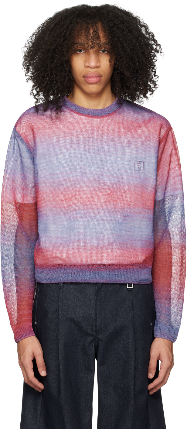 Wooyoungmi Pink & Purple Gradient Stripe Sweater In Pink 541p