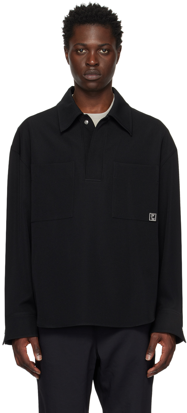 Black Double Pocket Polo