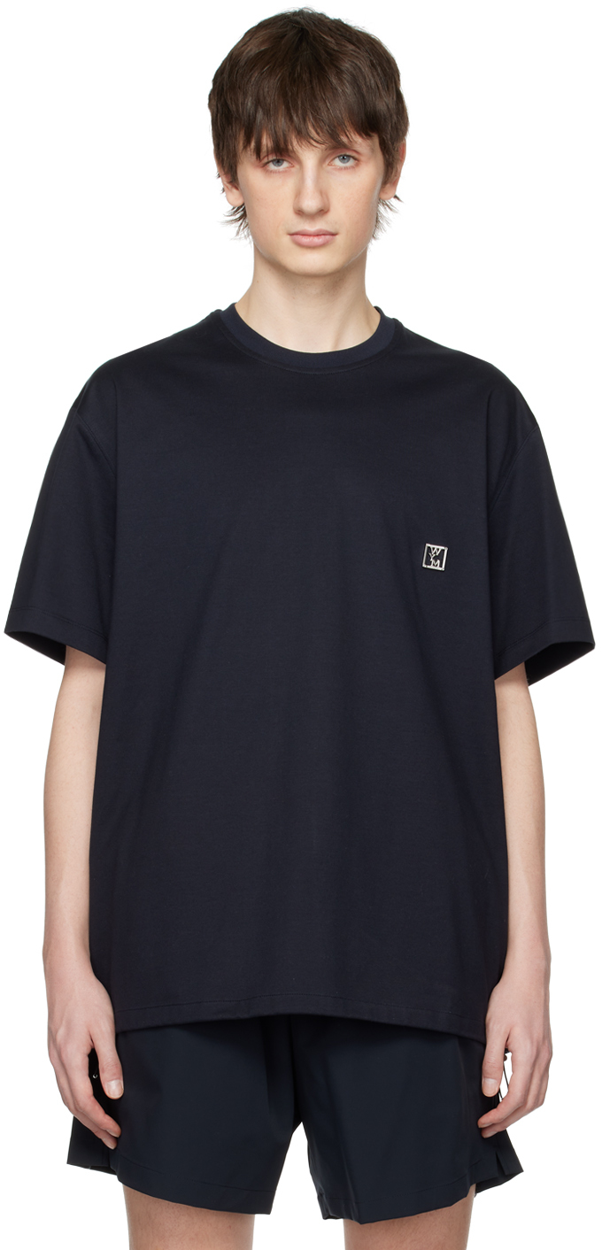 Wooyoungmi Navy Hardware T-shirt In Navy 707n