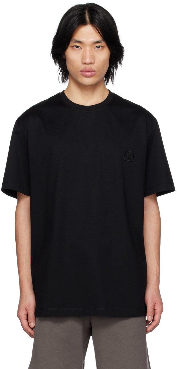 Black Printed T-Shirt by Wooyoungmi on Sale