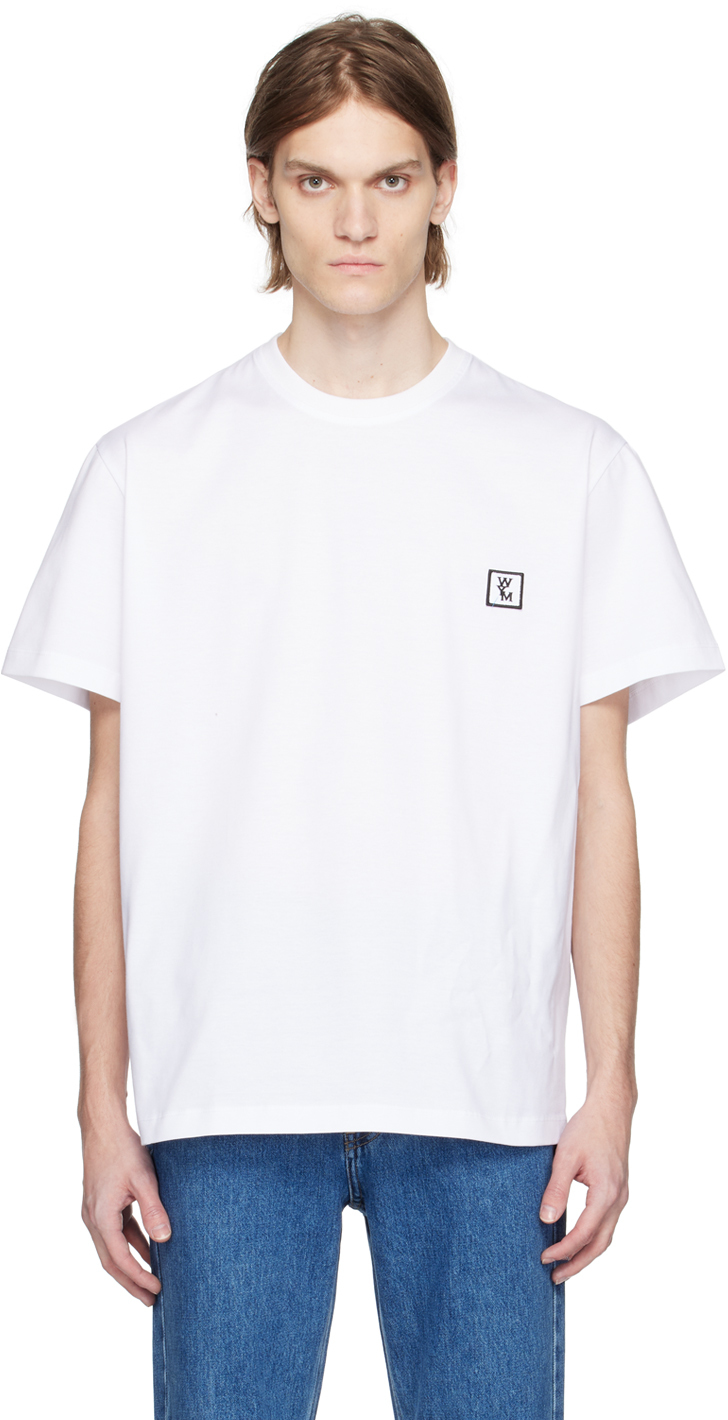 White Patch T-Shirt by WOOYOUNGMI on Sale