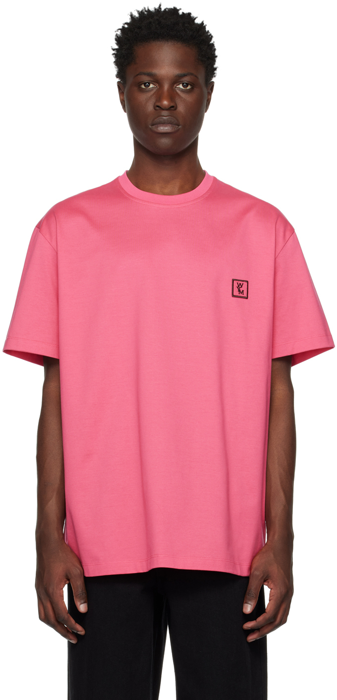 Wooyoungmi: Pink Patch T-Shirt | SSENSE UK