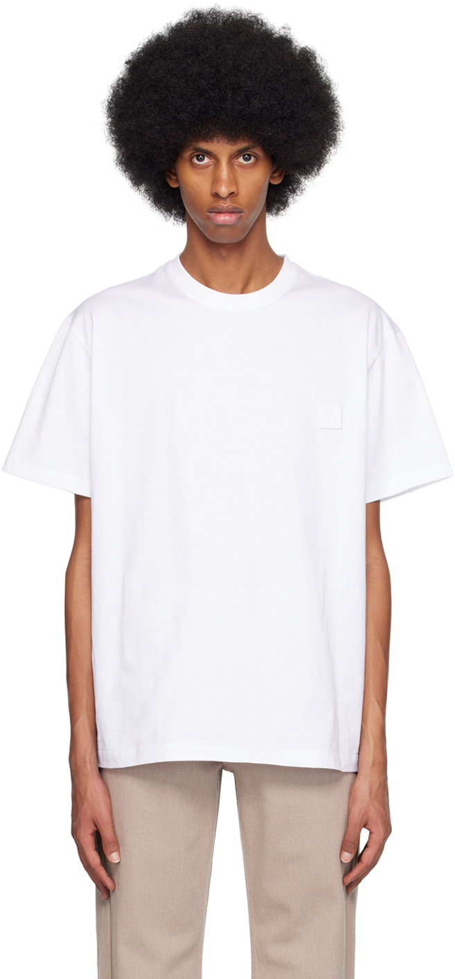 White Appliqué T-Shirt by Wooyoungmi on Sale