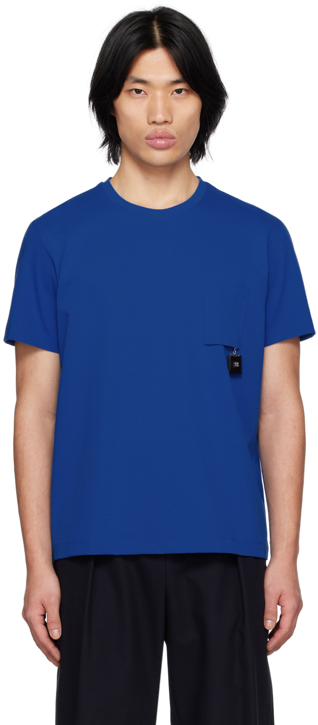 Wooyoungmi Detachable Charm Detail Cotton T-shirt In Blue