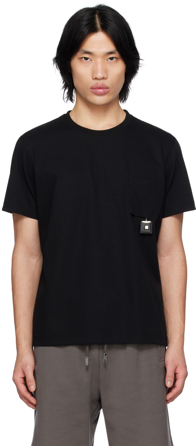 Wooyoungmi Black Patch Pocket T-shirt In 735b Black