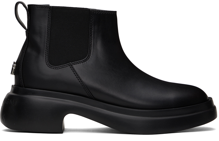Wooyoungmi Black Leather Chelsea Boots In Black 626b