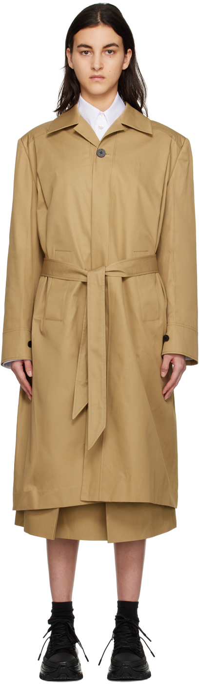 wooyoungmi beige long trench coat