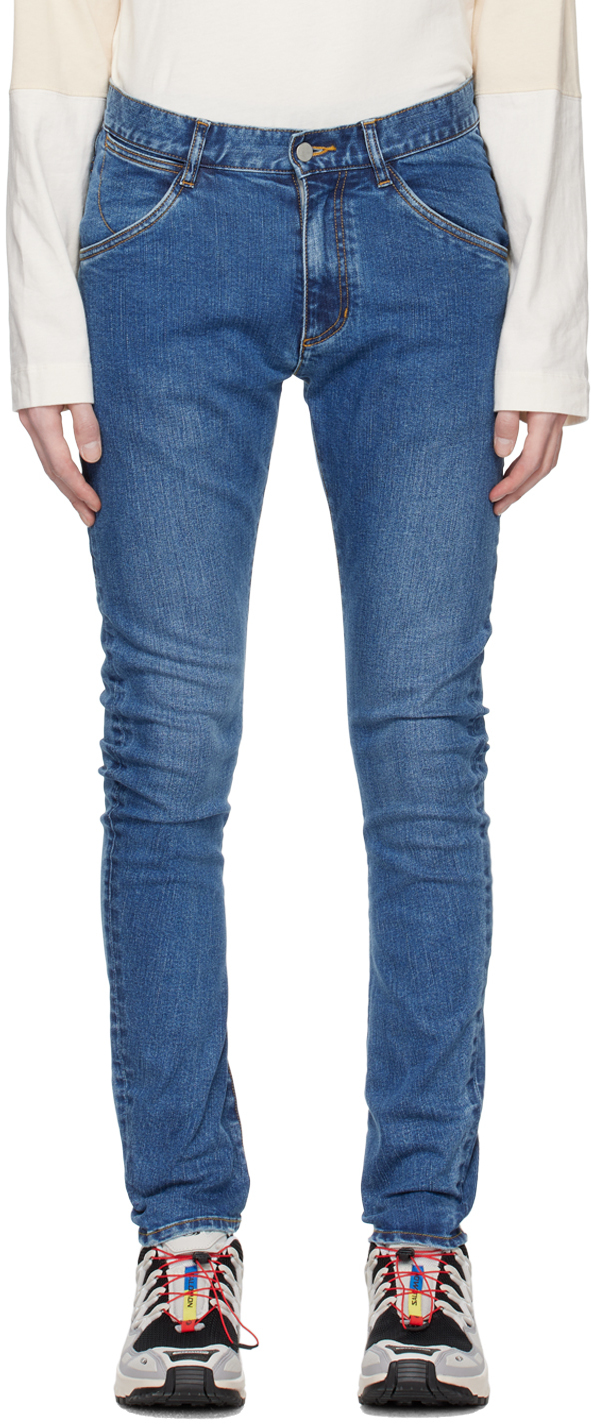 Blue Curve Jeans by ATTACHMENT on Sale