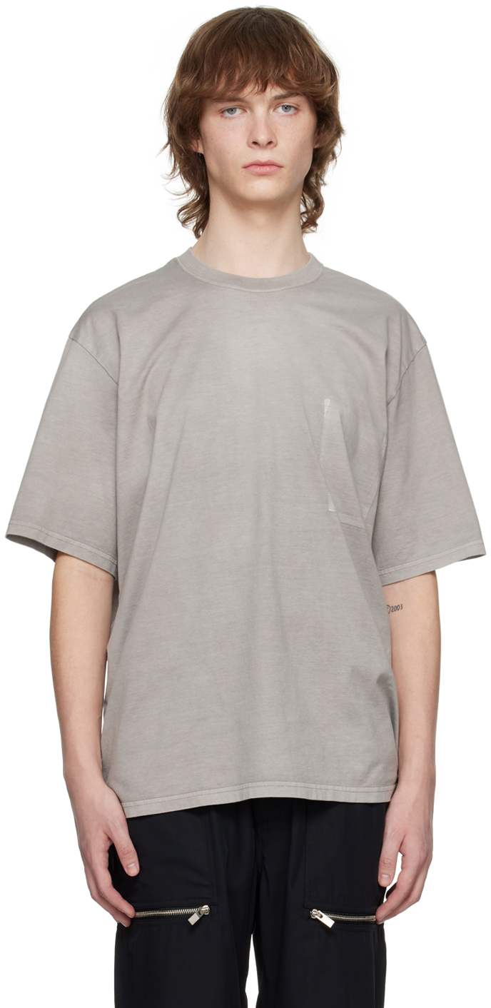 ATTACHMENT: Gray Distressed T-Shirt | SSENSE