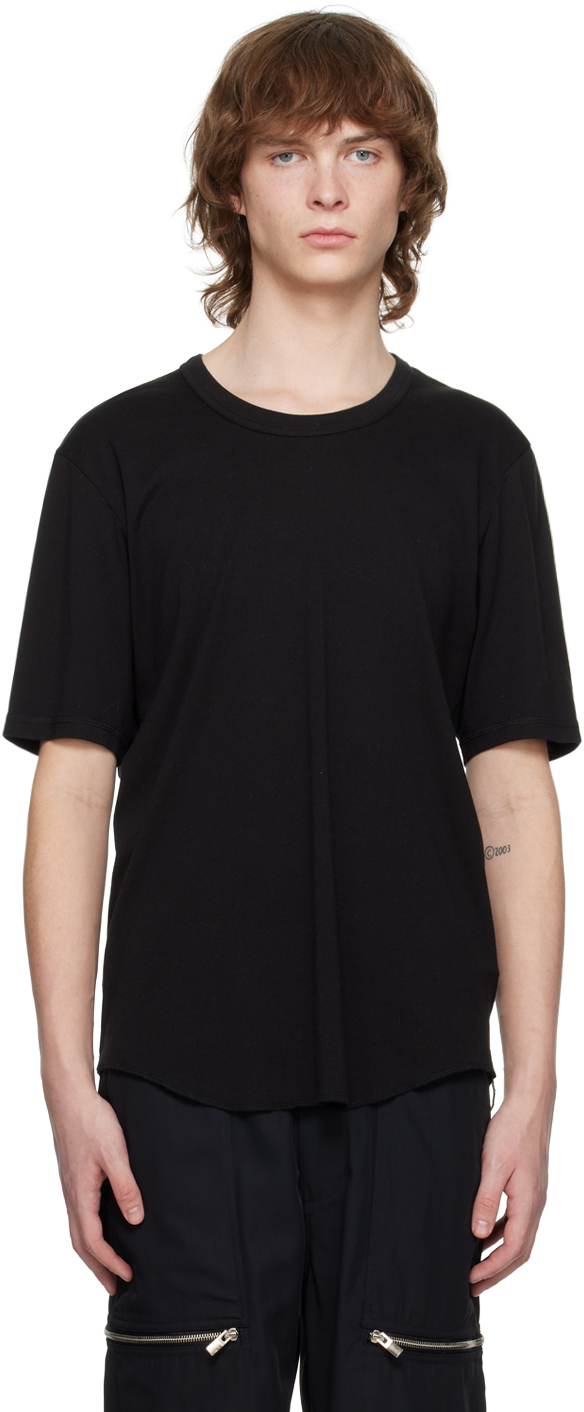 Shop Attachment Black Crewneck T-shirt In 930 Black