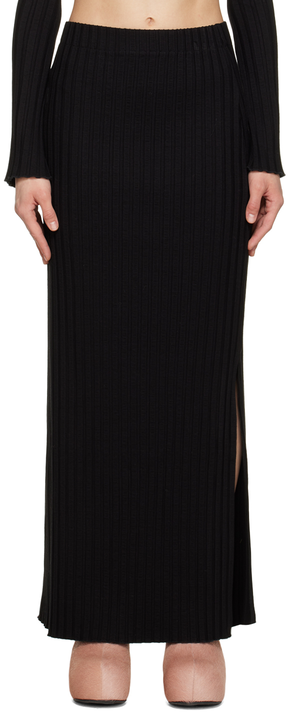 【関税込み】SIMONMILLER ブラック Yadder マキシスカート Black Yadder Maxi Skirt by SIMONMILLER on Sale