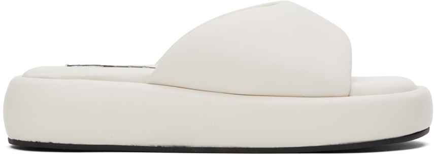 Simon Miller 40mm Taffy Leather Slides In Off White
